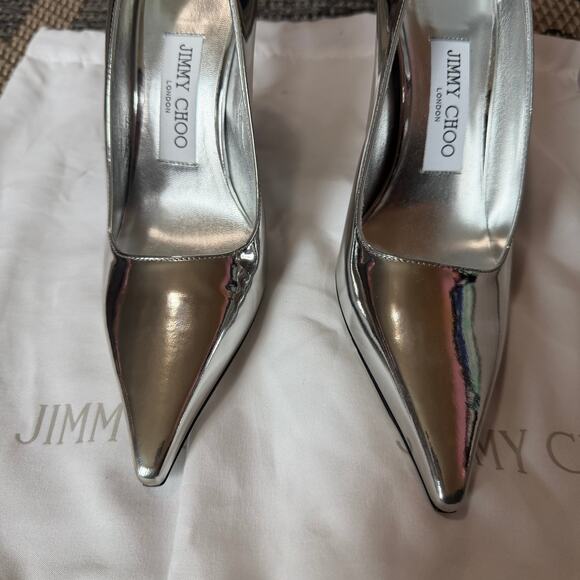Jimmy Choo Ixia 95 Heel Silver Size 35 - Picture 8 of 9